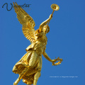 Высокое качество дома декор бронзовый ангел с трубой статуя